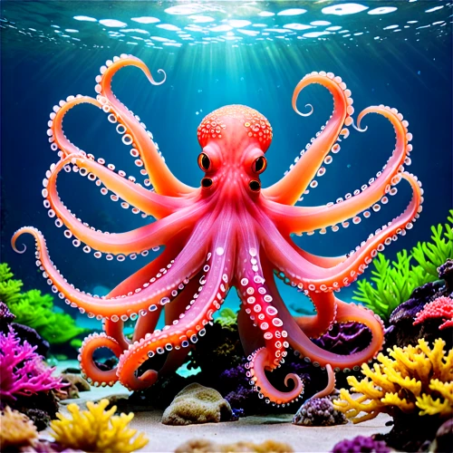 pink octopus,fun octopus,octopus,cephalopod,octopus vector graphic,octopus tentacles,under sea,cephalopods,sea animal,giant pacific octopus,calamari,kraken,sea animals,cnidarian,marine animal,sea-life,coral guardian,aquarium decor,tentacles,giant squid,Illustration,Japanese style,Japanese Style 04