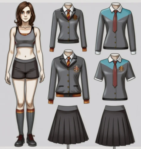 school uniform,school clothes,uniforms,a uniform,uniform,nurse uniform,sports uniform,school skirt,martial arts uniform,women's clothing,costume design,cheerleading uniform,anime japanese clothing,ladies clothes,haruhi suzumiya sos brigade,police uniforms,concept art,schoolgirl,fashionable clothes,clothes,Unique,Design,Character Design