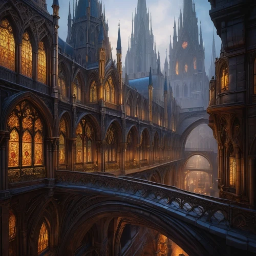 gothic architecture,medieval architecture,cathedral,gothic church,haunted cathedral,saint mark,notre dame,hall of the fallen,fantasy art,medieval,stalls,beautiful buildings,notre-dame,muenster,hogwarts,fantasy landscape,fantasy city,louvre,gothic,fantasy picture,Illustration,American Style,American Style 12