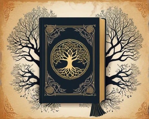 magic grimoire,mystery book cover,gold foil tree of life,magic book,bookmark with flowers,book cover,prayer book,celtic tree,bookmark,book bindings,henna frame,tree of life,koran,frame border illustration,bookplate,e-book reader case,tarot cards,book mark,divination,arabic background,Illustration,Vector,Vector 01