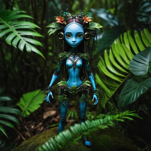 blue enchantress,smurf figure,avatar,dryad,water nymph,3d figure,faerie,mystique,mother earth statue,voodoo woman,the enchantress,janmastami,faery,anahata,primitive dolls,scandia gnome,murraya exotica,mother earth,smurf,doll figure,Illustration,Abstract Fantasy,Abstract Fantasy 14