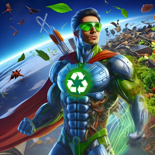 recycling world,eco,superhero background,green lantern,plastic waste,environmentally sustainable,waste collector,recycle,recycle bin,earth day,environmentally friendly,patrol,sustainability,cleanup,recyclable,aaa,ecological,compost,electronic waste,recycling