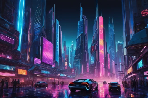 cityscape,cyberpunk,futuristic landscape,colorful city,futuristic,fantasy city,city lights,city at night,metropolis,urban,evening city,city,city highway,shinjuku,tokyo city,neon arrows,shanghai,the city,neon lights,cities,Art,Classical Oil Painting,Classical Oil Painting 02