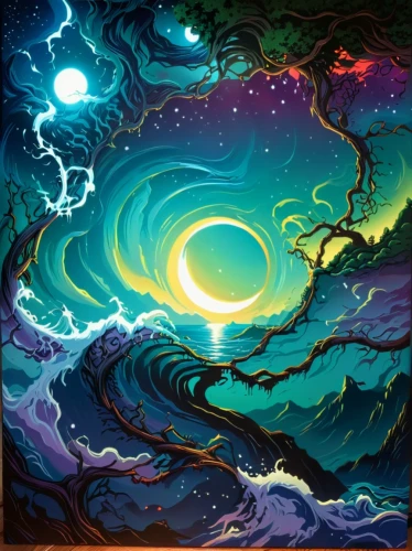 vortex,auroras,starry night,art background,psychedelic art,aurora borealis,sea storm,star winds,playmat,fractals art,swirls,backgrounds,aurora,background abstract,colorful foil background,space art,poseidon,swirling,astral traveler,spiral background,Illustration,Realistic Fantasy,Realistic Fantasy 25