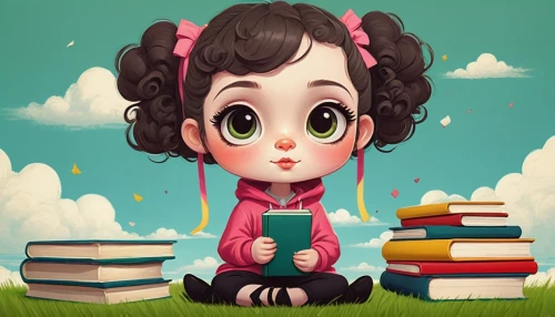 kids illustration,cute cartoon image,cute cartoon character,little girl reading,girl studying,child with a book,bookworm,chibi girl,agnes,girl with speech bubble,illustrator,children's background,book illustration,author,dribbble,game illustration,little girl in pink dress,girl praying,artist doll,books,Illustration,Abstract Fantasy,Abstract Fantasy 05