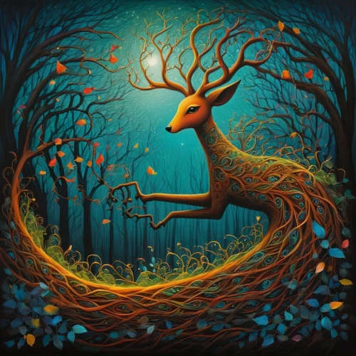 deer illustration,pere davids deer,glowing antlers,stag,elk,deer,deer drawing,young-deer,forest background,deer in tears,dotted deer,forest tree,magic tree,european deer,forest animal,celtic tree,forest animals,deers,enchanted forest,forest of dreams,Illustration,Abstract Fantasy,Abstract Fantasy 19