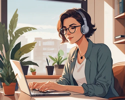 women in technology,vector illustration,background vector,freelance,freelancer,sci fiction illustration,reading glasses,girl at the computer,girl studying,online course,work from home,work at home,blogs of moms,illustrator,flat blogger icon,office line art,online business,vector graphics,bussiness woman,learn to write,Illustration,Japanese style,Japanese Style 06