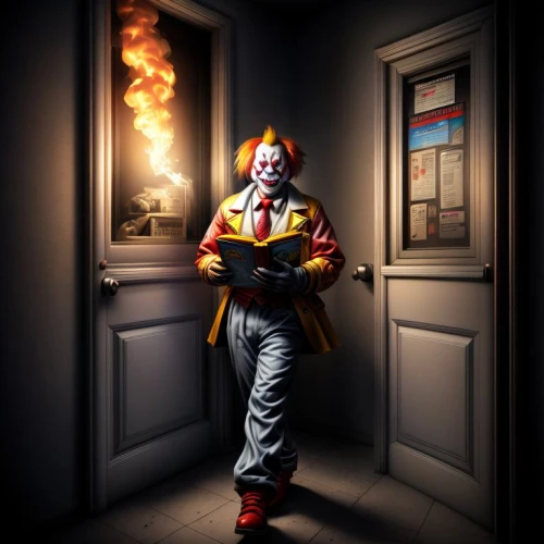 scary clown,creepy clown,horror clown,ronald,clown,rodeo clown,it,mcdonald,ringmaster,mcdonalds,clowns,fire background,mcdonald's,fire eater,joker,mc,chef,circus animal,circus,mr