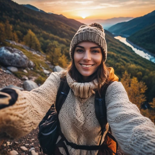 travel woman,hiking equipment,mountain hiking,mountain guide,a girl with a camera,high-altitude mountain tour,travel insurance,online path travel,outdoor recreation,nature photographer,digital nomads,hiking socks,outdoor life,hiking,autumn background,mountain sunrise,backpacking,people in nature,adventure,hike,Photography,General,Realistic