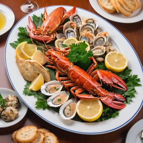 seafood platter,seafood,seafood counter,seafood in sour sauce,shellfish,dungeness crab,new england clam bake,sea food,sea foods,freshwater prawns,food platter,garlic crayfish,platter,pilselv shrimp,scampi,snow crab,river prawns,lobster pot,homarus,crab boil