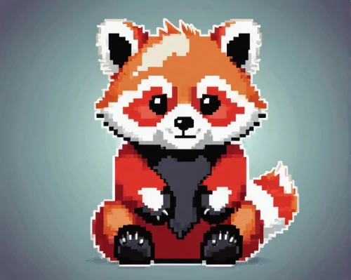 red panda,redfox,red fox,firefox,pixel art,mozilla,a fox,child fox,cute fox,pixel,fox,little fox,adorable fox,rocket raccoon,k badge,p badge,pixelgrafic,fc badge,pencil icon,pixels,Unique,Pixel,Pixel 04