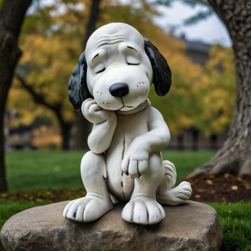 snoopy,lawn ornament,peanuts,old english sheepdog,garden ornament,dog photography,english setter,dog-photography,dog chew toy,st bernard outdoor,toy dog,clumber spaniel,yard art,sealyham terrier,tibet terrier,allies sculpture,stone sculpture,white dog,outdoor dog,garden sculpture