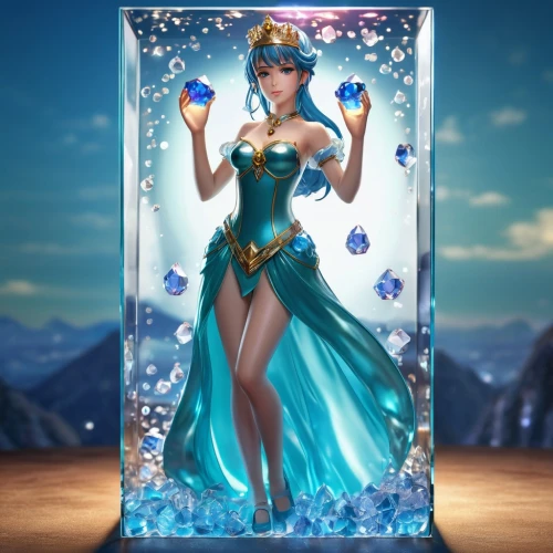 ice queen,blue enchantress,symetra,elsa,icemaker,ice princess,zefir,crystal ball,water glace,crystal,diamond background,winterblueher,water rose,sorceress,chrystal,nami,show off aurora,fantasy picture,jasmine blue,athena,Photography,General,Realistic