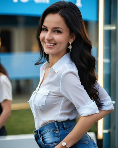 social,beautiful young woman,pretty young woman,latina,white shirt,sofia,mexican,hispanic,a girl's smile,in a shirt,adorable,girl in overalls,princess sofia,romanian,cute,maya,cotton top,young woman,polo shirt,skype icon