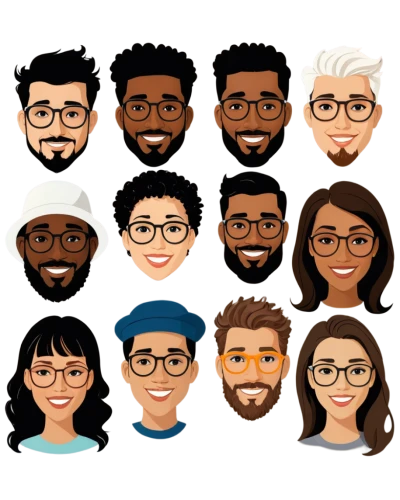 vector people,cartoon people,dental icons,retro cartoon people,diverse family,coffee icons,set of icons,avatars,group of people,icon set,diverse,diversity,people characters,party icons,social icons,multi-racial,circle icons,emojicon,multicolor faces,social media icons,Unique,Design,Sticker