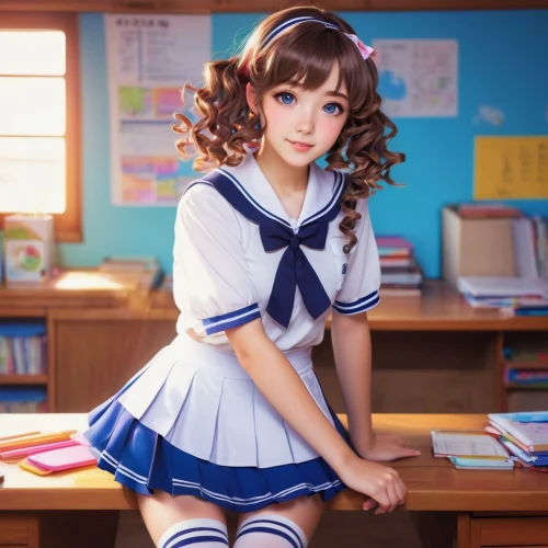 kantai collection sailor,anime japanese clothing,schoolgirl,sailor,school uniform,japanese kawaii,school skirt,japanese idol,mikuru asahina,realdoll,dollfie,cosplay image,anime girl,miku maekawa,japanese doll,nurse uniform,kotobukiya,kawaii girl,delta sailor,honmei choco,Illustration,Paper based,Paper Based 01