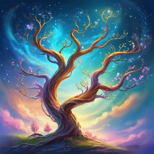colorful tree of life,magic tree,flourishing tree,tree of life,painted tree,celtic tree,wondertree,watercolor tree,argan tree,the branches of the tree,tangerine tree,a tree,tree thoughtless,tree,bodhi tree,forest tree,rosewood tree,scratch tree,branching,lone tree,Illustration,Realistic Fantasy,Realistic Fantasy 01