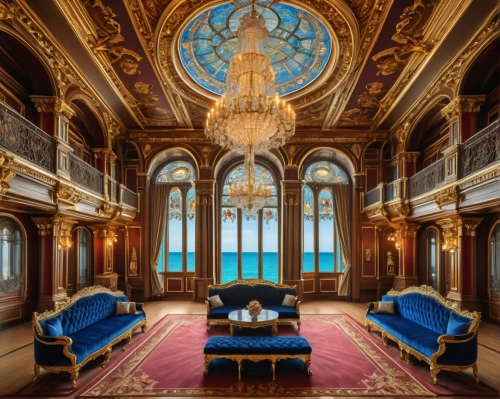 emirates palace hotel,monte carlo,ornate room,crown palace,venetian hotel,luxury hotel,royal interior,grand hotel,ballroom,monaco,blue room,europe palace,great room,venice italy gritti palace,breakfast room,dragon palace hotel,luxury,wade rooms,billiard room,luxury property,Illustration,Realistic Fantasy,Realistic Fantasy 19