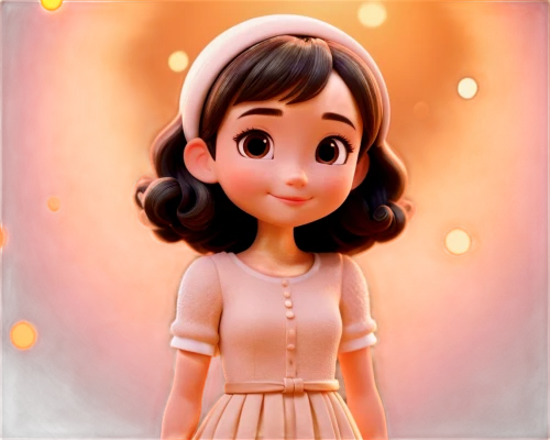 cute cartoon character,cute cartoon image,agnes,princess sofia,doll dress,vintage girl,vintage doll,animated cartoon,monchhichi,dress doll,kewpie doll,tiana,retro cartoon people,doll's facial features,doll kitchen,fairy tale character,disney character,edit icon,3d model,melody,Unique,3D,3D Character
