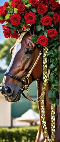 arlington park,flower delivery,riderless,racehorse,noble rose,thoroughbred,songbird,thoroughbred arabian,steeplechase,hedge rose,stallion parade in 2017,the horse at the fountain,ruby trotted,chaparral,rose wreath,floral greeting,head plate,wreath of flowers,confer,equine,Illustration,Retro,Retro 21