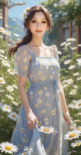 girl in flowers,girl in the garden,girl picking flowers,girl in a long dress,spring background,springtime background,world digital painting,flower background,a girl in a dress,portrait background,beautiful girl with flowers,woman walking,japanese sakura background,woman with ice-cream,daisies,girl in a long,flower fairy,daisy 2,sprint woman,hanbok,Photography,Realistic