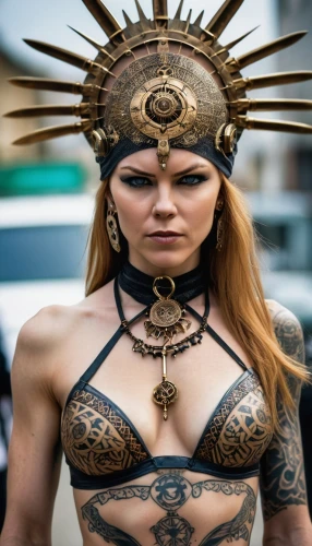 warrior woman,female warrior,maori,barbarian,headdress,priestess,asian costume,tribal chief,shamanic,body jewelry,tattoo expo,voodoo woman,celtic queen,tribal,hard woman,shamanism,paganism,shaman,cleopatra,catrina,Photography,General,Realistic