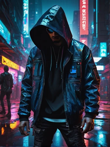 cyberpunk,jacket,cg artwork,4k wallpaper,renegade,hd wallpaper,windbreaker,abel,puma,urban,would a background,vector illustration,vector art,assassin,hk,wallpaper,futuristic,novelist,mute,hoodie,Photography,Fashion Photography,Fashion Photography 05