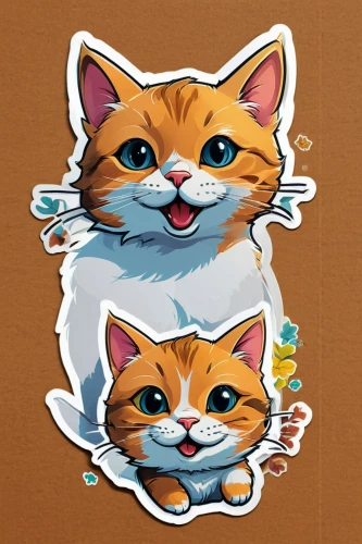 animal stickers,clipart sticker,stickers,cat vector,christmas stickers,sticker,oktoberfest cats,calico cat,kawaii animal patches,corgis,cartoon cat,foxes,red tabby,kawaii patches,cat drawings,two cats,vintage cats,felines,cats,rodentia icons,Unique,Design,Sticker