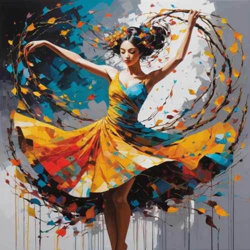 dance with canvases,flamenco,dancer,dance,twirling,hoop (rhythmic gymnastics),twirl,dancers,love dance,arabesque,ethnic dancer,little girl twirling,art painting,twirls,gracefulness,whirling,firedancer,ballet dancer,boho art,oil painting on canvas,Conceptual Art,Oil color,Oil Color 07