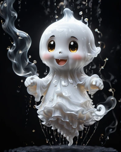 ghost girl,baby shampoo,water creature,cloth doll,handmade doll,pierrot,doll figure,kewpie doll,tumbling doll,kewpie dolls,supernatural creature,wet water pearls,japanese doll,water nymph,the japanese doll,child monster,porcelain dolls,porcelaine,artist doll,3d figure,Unique,3D,3D Character