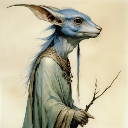 ibexes,goatflower,cullen skink,anglo-nubian goat,elven,sphynx,steppe hare,jerboa,wood elf,long-eared,tyto longimembris,faun,gray hare,capricorn,feral goat,anthropomorphized animals,splinter,hare,male elf,gryphon,Illustration,Realistic Fantasy,Realistic Fantasy 14