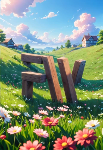 wooden bench,wood daisy background,wood bench,wooden letters,bench,frame flora,benches,garden bench,chair in field,spring background,springtime background,wooden table,flower frame,picnic table,outdoor bench,wooden mockup,park bench,wood background,3d background,flowers frame,Anime,Anime,Realistic