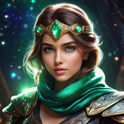 fantasy portrait,celtic queen,jaya,sorceress,sterntaler,cassiopeia,the enchantress,elven,aurora,artemisia,samara,elza,emerald,fantasy art,anahata,eufiliya,cg artwork,caerula,fantasy woman,portrait background,Photography,Documentary Photography,Documentary Photography 26