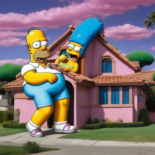 homer simpsons,homer,flanders,bart,homeownership,house of sponge bob,simson,home ownership,house insurance,mortgage,house painting,estate agent,bungalow,house for rent,steamed,real-estate,family home,crispy house,luxury real estate,cartoon palm