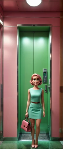 elevator,woman frog,loo,washroom,b3d,public restroom,cgi,carbossiterapia,ratatouille,a girl in a dress,lift,the girl at the station,paprika,elevators,door husband,restroom,up,monster's inc,elf,subway,Photography,General,Realistic