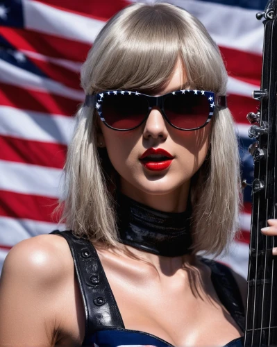 flag day (usa),patriotic,americana,american,red white blue,american flag,patriot,queen of liberty,patriotism,guitar,red white,electric guitar,united states of america,america,america flag,flag of the united states,epiphone,usa,lady rocks,keytar,Conceptual Art,Sci-Fi,Sci-Fi 02