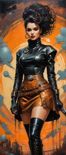 rosa ' amber cover,transistor,streampunk,sci fiction illustration,goth woman,renegade,steampunk,fantasy art,cyberpunk,painting technique,femme fatale,fantasy woman,goth subculture,heroic fantasy,rockabella,kryptarum-the bumble bee,cybernetics,corrosion,girl with a gun,art painting