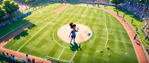 tennis court,soccer-specific stadium,soccer field,tennis,athletic field,discus throw,artificial turf,woman playing tennis,baseball field,javelin throw,soft tennis,baseball park,baseball diamond,frontenis,playing field,baseball stadium,outdoor games,football field,sports game,pole vault,Anime,Anime,Cartoon