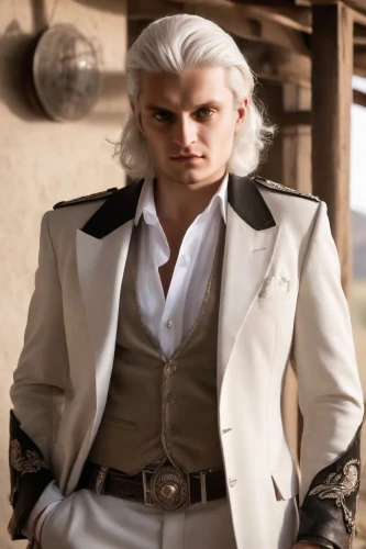 cullen skink,male elf,witcher,white rose snow queen,male character,frock coat,cosplay image,imperial coat,white eagle,father frost,musketeer,newt,count,tyrion lannister,silver fox,suit of the snow maiden,silver arrow,athos,fictional character,main character,Photography,Cinematic