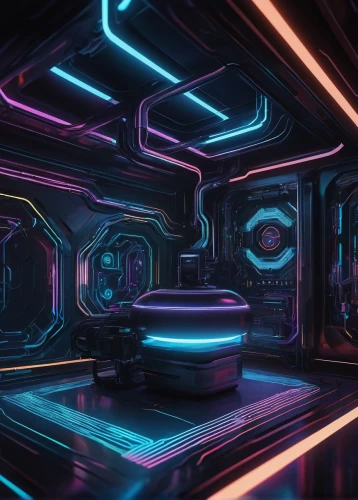 ufo interior,cinema 4d,3d render,sci fi surgery room,neon coffee,spaceship space,retro diner,nightclub,scifi,80's design,futuristic landscape,spaces,3d mockup,render,3d background,3d rendered,abstract retro,3d rendering,neon tea,futuristic,Illustration,Vector,Vector 03