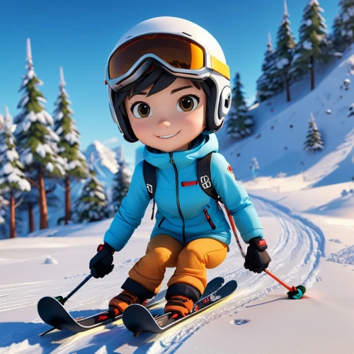 ski,alpine skiing,snowboarder,skiing,ski cross,skier,cable skiing,ski resort,ski helmet,ski pole,gnome skiing,ski equipment,ski touring,winter sports,snowboarding,snow slope,snowboard,telemark skiing,ski mountaineering,ski binding,Unique,3D,3D Character