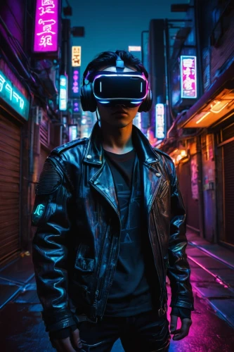 cyberpunk,vr,cyber glasses,vr headset,virtual,3d man,virtual world,virtual reality,futuristic,virtual reality headset,cyber,dystopia,dystopian,oculus,3d,virtual landscape,80s,tokyo city,6d,tokyo,Photography,Documentary Photography,Documentary Photography 34