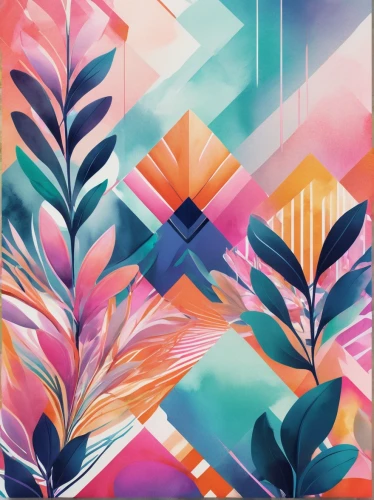 tropical floral background,zigzag background,art deco background,colorful foil background,floral digital background,floral background,background pattern,colorful background,boho background,abstract background,pineapple background,tropical bloom,palm branches,triangles background,tropical digital paper,background vector,background colorful,seamless pattern,japanese floral background,floral composition,Conceptual Art,Fantasy,Fantasy 20