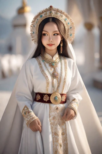 inner mongolian beauty,female doll,russian folk style,traditional costume,folk costume,ao dai,hanbok,suit of the snow maiden,eurasian,asian costume,folk costumes,miss circassian,japanese doll,kyrgyz,handmade doll,mongolia eastern,thracian,ancient costume,oriental princess,girl in a historic way,Photography,Commercial
