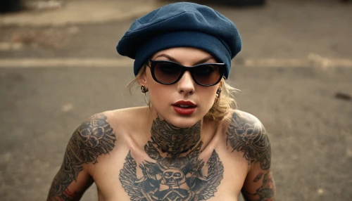 tattoo girl,beret,retro pin up girl,hipster,pin up girl,vintage girl,vintage woman,retro pin up girls,retro woman,retro women,tattooed,pinup girl,vintage women,pin-up girl,tattoos,bowler hat,pin up,pin ups,retro girl,hat retro,Photography,General,Cinematic