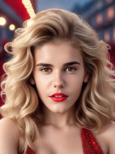 red lips,red lipstick,doll's facial features,red,blonde woman,romantic look,red bow,model beauty,hollywood actress,airbrushed,social,lady in red,girl in red dress,beautiful woman,red background,full hd wallpaper,man in red dress,pretty woman,red coat,blonde girl,Photography,Realistic