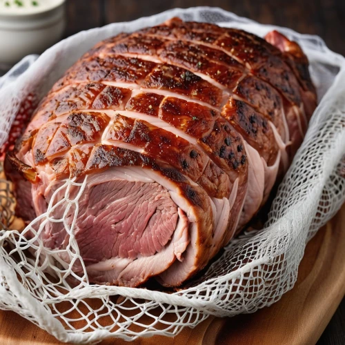 roast pork,easter lamb,porchetta,pork tenderloin,prime rib,gammon,roast beef,turkey ham,pork loin,roll roast,black forest ham,rack of lamb,roast duck,lamb meat,roasted duck,pork,ham,turducken,roast goose,smoked beef,Photography,General,Realistic