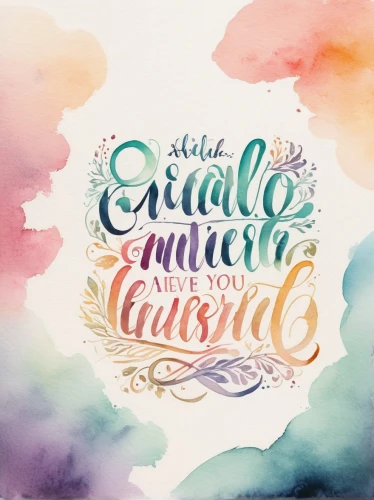 hand lettering,watercolor floral background,whimsical,watercolor texture,calligraphic,good vibes word art,watercolor paint strokes,lettering,typography,watercolor christmas background,water colors,watercolor background,calligraphy,watercolors,tropical floral background,gradient effect,word art,whimsical animals,groovy words,sacred syllable,Illustration,Paper based,Paper Based 05