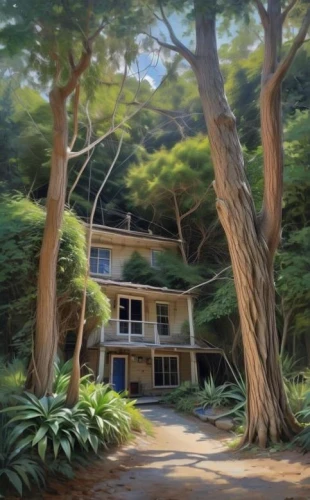 house in the forest,studio ghibli,dunes house,home landscape,house painting,private house,guesthouse,holiday home,summer cottage,woman house,world digital painting,ryokan,house in mountains,cottage,tropical house,house in the mountains,mid century house,residential house,apartment house,conifers