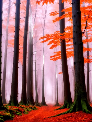 autumn forest,foggy forest,autumn background,germany forest,deciduous forest,autumn fog,fairytale forest,forest landscape,fir forest,forest of dreams,autumn scenery,mixed forest,forest,forest background,fairy forest,enchanted forest,chestnut forest,autumn trees,red tree,coniferous forest,Illustration,Paper based,Paper Based 01